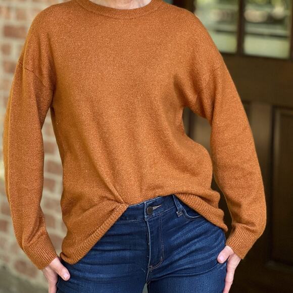 Treasure & Bond Pullover Sweater Long Sleeve Crew Neck Soft Rust Womens Large - Picture 1 of 6